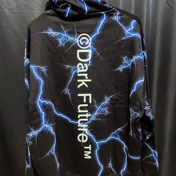Blue Lightning hoodie Dark Future black (BRAND NEW) - Picture 3 of 3